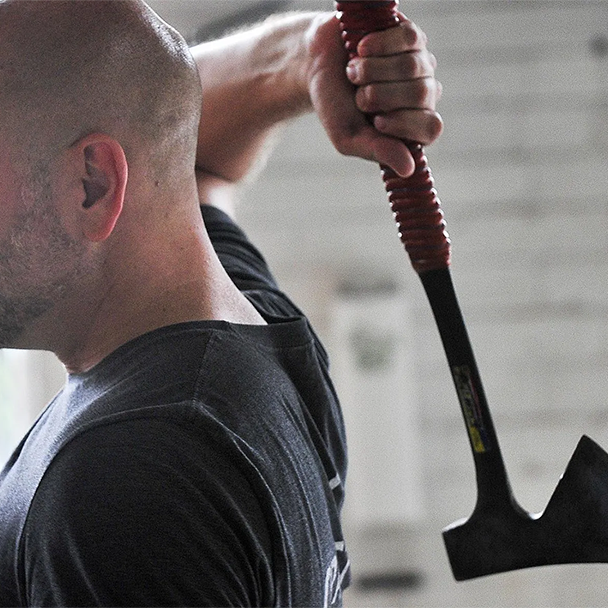 Axe throwing activity